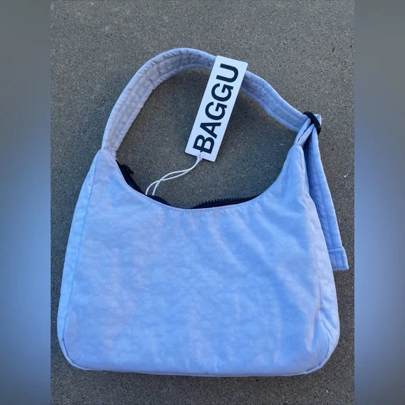 NWT BAGGU Embroidered Ballet Icons Mini Nylon Shoulder Bag - Picture 5 of 5